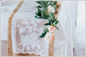 Table-runners-lace-and-hessiam-high-tea-hire-napier-nz
